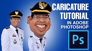 Photoshop Tutorial How to Make Caricature From a Photo 01 [upl. by Augy]