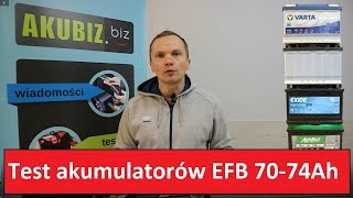 Akumulatory EFB 70Ah TEST [upl. by Monahon]