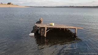 Speicherbecken Geeste  Wassertiefstand Oktober 2018  mit Drohnenflug [upl. by Chemosh]