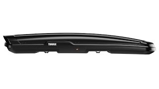 Roof box  Thule Flow with Thule Box Ski Carrier Adapter 694x [upl. by Ynneh]