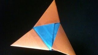 Origami 3 Pointed Ninja Star [upl. by Aleik183]