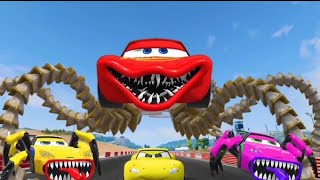 Epic escape from the ligtning mcqueen crazy car monster coffindanceligtningcarpixar [upl. by Merton461]