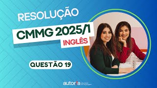 CMMG 20251  Autoria Linguagem  Questão 19  Linguagens [upl. by Erina]