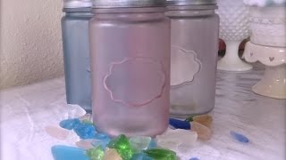 Cheap and Chic DIY Frosted Faux Sea Glass Jars [upl. by Sina980]