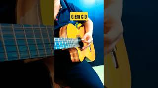 Chords lesson G Em C D shorts [upl. by Esirtal]