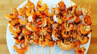 Brochettes De Crevettes  Recette Facile et Rapide Alloco [upl. by Sydel]