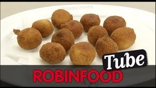 ROBINFOOD  Croquetas de bacalao  Crema de queso con higos [upl. by Ettenuj]