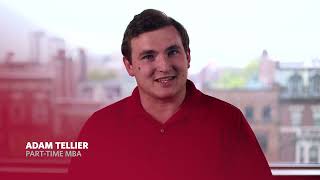 Why Adam Tellier chose BU Questroms PartTime Evening MBA Degree Program [upl. by Annahaj702]