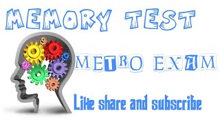 psychometric test on memory test with best trick [upl. by Pomcroy]