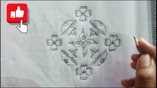 kartikamasam muggulu simple rangoli design daily use muggulu trending videos [upl. by Risan537]