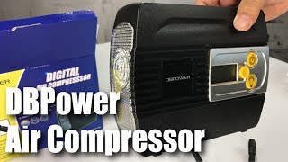 DBPower DC Premium Portable 12V Air Compressor Tire Inflator Review [upl. by Gabriela]