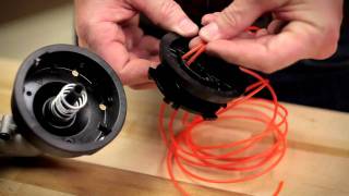 String Trimmer Head  How to install new trimmer line on a traditional bump head [upl. by Alleinad]