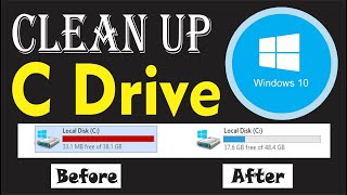 How to Clean C Drive In Windows 10 Make Your PC Faster  Disk cleanup windows 10 [upl. by Ellenhoj]