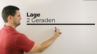 Lage von 2 Geraden im Koordinatensystem lineare Funktionen  Mathe by Daniel Jung [upl. by Ellehsram611]