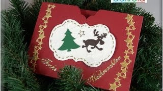 23 Video  Gatefold card  Weihnachtskarte selber basteln  Christmas cardmaking deutsch [upl. by Ress]