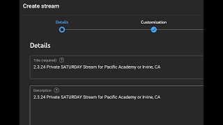 2324 Private SATURDAY Stream for Pacific Academy or Irvine CA [upl. by Broderick361]