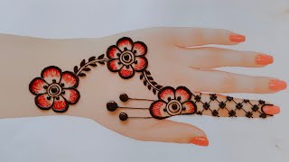 Back Hand Mehndi Designs Simple arabic  New Easy Mehndi Designs  Beautiful Easy Mehndi Design 2023 [upl. by Sirrah]