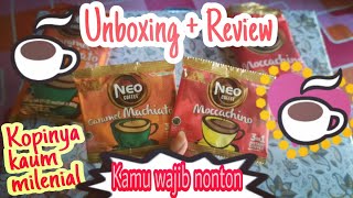 Neo Coffee varian rasa Moccachino dan Caramel Machiato  Unboxing dan Review [upl. by Lempres]