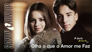 OLHA O QUE O AMOR ME FAZ Lyric Video  Sandy e Junior [upl. by Akcirehs]