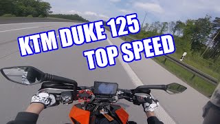 KTM Duke 125  Top Speed [upl. by Gitel904]