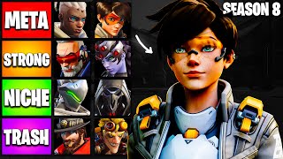 BEST And WORST DPS Heroes To Solo Carry Ranked Season 8  Overwatch 2 Tier List [upl. by Aseneg]