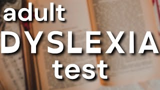 12 questions  Adult Dyslexia Checklist [upl. by Ryan]