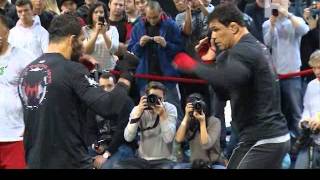 Fight News UFC 140 Open Workout  Nogueira vs Mir [upl. by Notwen]