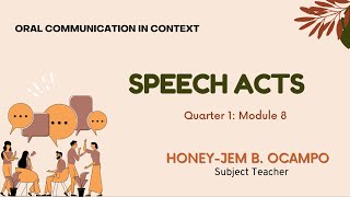 SPEECH ACTS [upl. by Nerin]