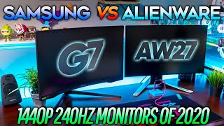 Alienware AW2721D vs Samsung Odyssey G7 Which is the BEST 1440P 240Hz monitor [upl. by Enelyak]