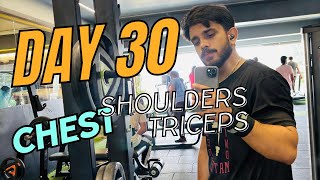 Day30 of Workout Challenge of 100 Days  Chest Shoulders amp Triceps [upl. by Afatsum201]