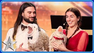 Ventriloquists Daniele amp Naimana sing OPERA with SHEEP  Auditions  BGT 2024 [upl. by Perce87]