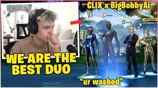 CLIX amp BigBobbyAI Wager The SWEATIEST Zone WARS Players Then This Happened Fortnite Moments [upl. by Evadnee]