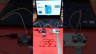 ultrasonic sensor control servo control arduinoelectronicyoutubeshortsshortsvideo [upl. by Anaujat]