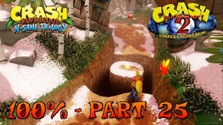 Crash Bandicoot 2  N Sane Trilogy  100 Walkthrough Part 25 Diggin It Both Gems [upl. by Farmer]