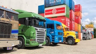 BRUDER Toy Trucks for Kids ♦ CONTAINER Terminal Bruder Logistics ♦ Toys for CHILDREN [upl. by Franck]