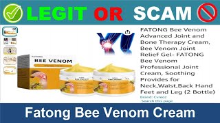 Fatong Bee Venom Cream Reviews  Jun 2024 Beware of Scam Watch Now [upl. by Yelhak]