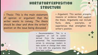 presentation about hortatory exposition text [upl. by Earesed218]