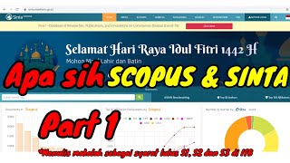 APA ITU SCOPUS DAN SINTA  PART 1  SYARAT KELULUSAN S1S2S3 DI ITB [upl. by Rimaj]