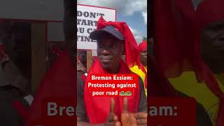 Breman Essiam Protesting against poor road 🛣️🛣️ shorts protest election2024 ndc npp ☹️🤥🔴🔴 [upl. by Keviv]