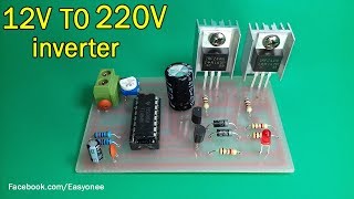 How to make inverter 12V To 220V using TL494  Mosfet z44 [upl. by Cira]