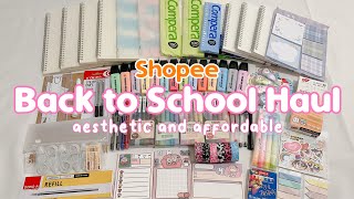 Aesthetic Shopee BACK TO SCHOOL SUPPLIES HAUL 2021 stationerybindershighlighters☁️🦋 [upl. by Gaultiero669]