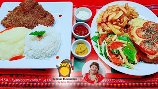 MILANESA Ó APANADO DE RES Y SUPREMA DE POLLO ESTILO DELICIAS CUSQUEÑAS PERÚRECETA COCINA PERUANA [upl. by Assedo536]