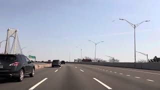 Driving from Bayonne NJ to Brooklyn via Bayonne Bridge and Staten Island 2024 February 27 [upl. by Seitz]