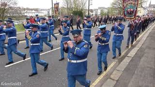 Armagh True Blues No2  ABOD Easter Monday Parade  Enniskillen 010424 4K [upl. by Noraa68]