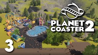 Planet Coaster 2 Ep 3 AQUA RIDES [upl. by Leonor]