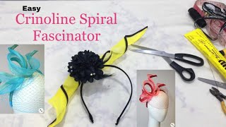 How to make a crinoline spiral headband fascinator  DIY Fascinator for Beginners [upl. by Nipha]