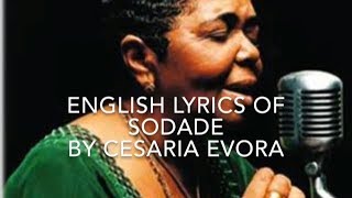 Cesaria Evora Sodade With English Lyrics [upl. by Gapin]