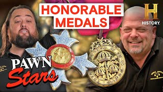 Pawn Stars VALUABLE Medals Grasp Ricks Attention [upl. by Karlotta]