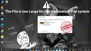 Copying to Pendrive fails  The file is too large for the destination file system  Computer Tips [upl. by Hassin772]