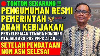 RESMI PEMERINTAH SAMPAIKAN ARAH KEBIJAKAN PENYELESAIAN HONORER JADI ASN SETELAH PENDATAAN NON ASN [upl. by Refinnaj714]